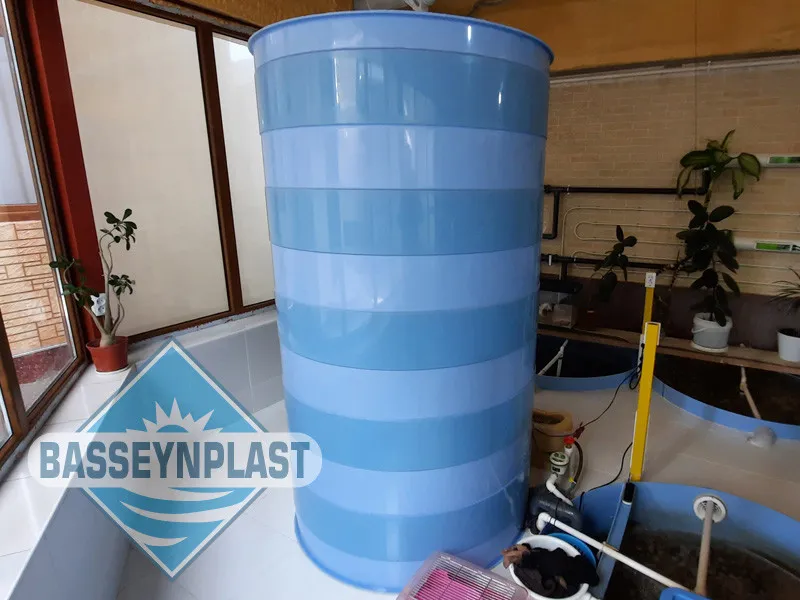 Polipropilen plastik eko-sig'im, idish 2m3, tonna suv uchun bak, bochka