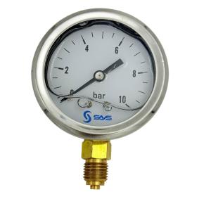 Glitserinli gaz uchun manometr 10 Bar, 63 mm