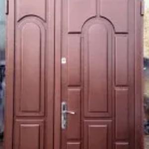 Двери металлические со стеклянными вставками Арт. 034