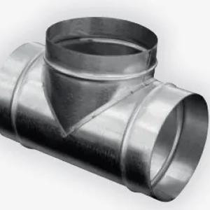 Тройник для воздуховодов круглого сечения