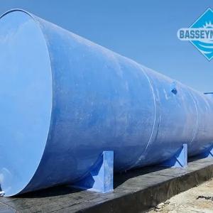 Эко-ёмкость для воды 60м3, тонн пищевая горизонтальная пластиковая