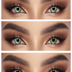 NA-08 HONEY GREEN  0.00  Цветные ЖЁЛТЫЕ контактные линзы, для красоты. 1 Линза
