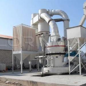 Rudali materiallarni (ohak yoki marmar va boshqalar) maydalash uchun Raymond tegirmoni.