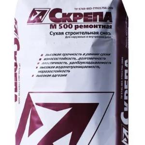 Сухая строительная смесь СКРЕПА М500 РЕМОНТНАЯ