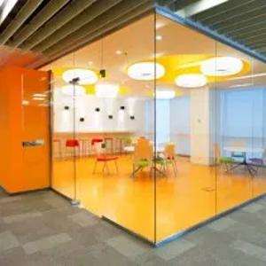 перегородки из закаленного стекла 1см