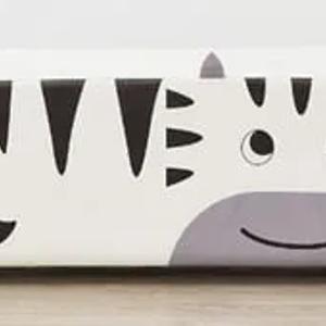 Мягкий детский длинный табурет-зебра JMS 036