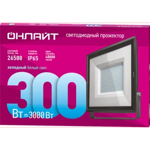 300 Vt 230V 6500K yorug'lik nuri