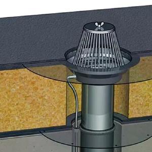 Воронка кровельная PLASTFOIL VORTEX D=160 мм, длина 350-450 мм