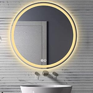 Умное зеркало черное 05, 70х70 см