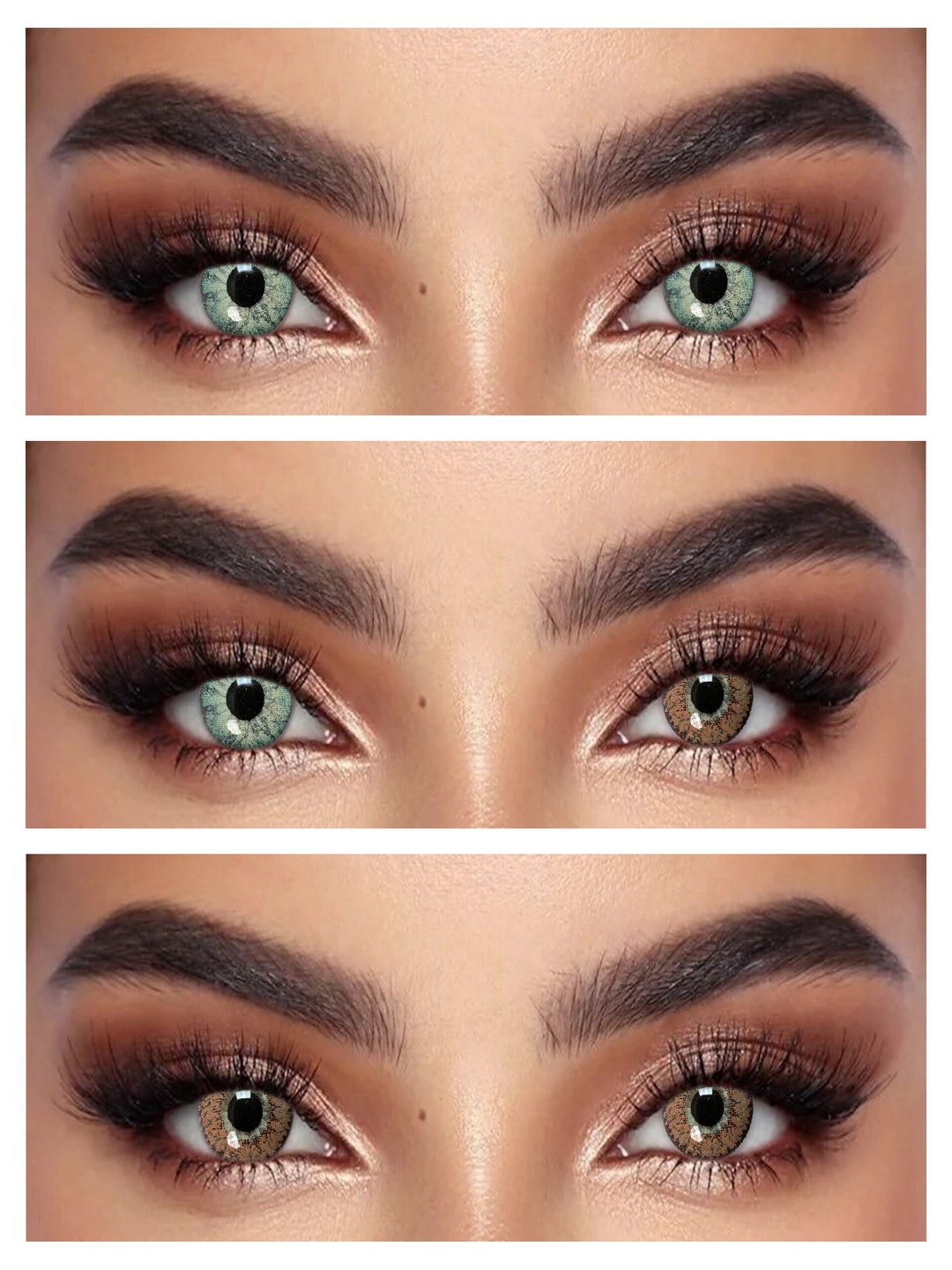 PEAR BROWN 0.00 Цветные КАРИЕ контактные линзы, для красоты. 1 Линза