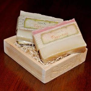 Sovg'a to'plami: 2 dona sovun + qadoqlash