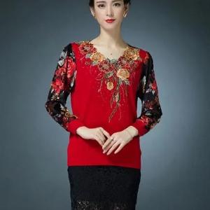 Женский джемпер с вышивкой