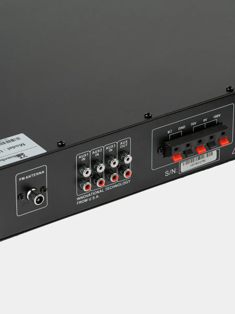 MP3, bluetooth, tyuner va displeyli mikser-kuchaytirgich, 120 Vt
