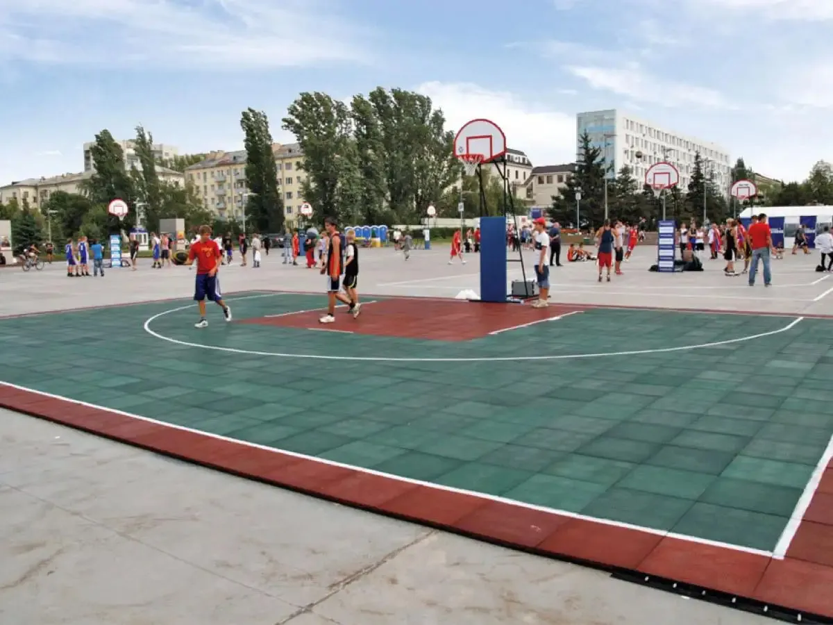 Basketbol va voleybol maydonlari uchun rezina plitkalar (RP)