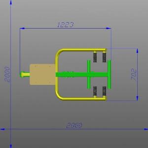 Уличный тренажер «Тяга гребная» Код 3003