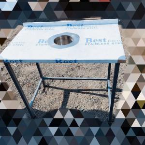 Стол для сбора отходов из нержавейки 114×50×85 (h)