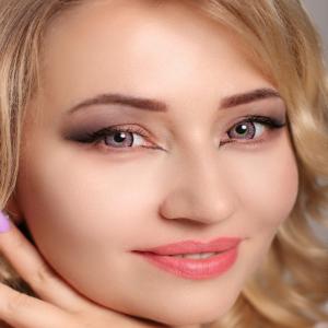 ML-3 GORGEOUS PINK  0.00 2PS  Цветные ФИОЛЕТОВЫЕ контактные линзы, для красоты. 2 Линзы.