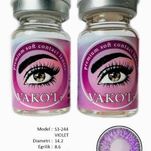 S3-244 VIOLET  0.00 2PS Цветные ФИОЛЕТОВЫЕ контактные линзы, для красоты. 2 Линзы.