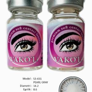 S3-431 PEARL GRAY  0.00 2PS  Цветные СЕРЫЕ контактные линзы, для красоты. 2 Линзы.