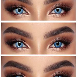 S3-259 D.BLUE  0.00 2PS Цветные ГОЛУБЫЕ контактные линзы, для красоты. 2 Линзы.