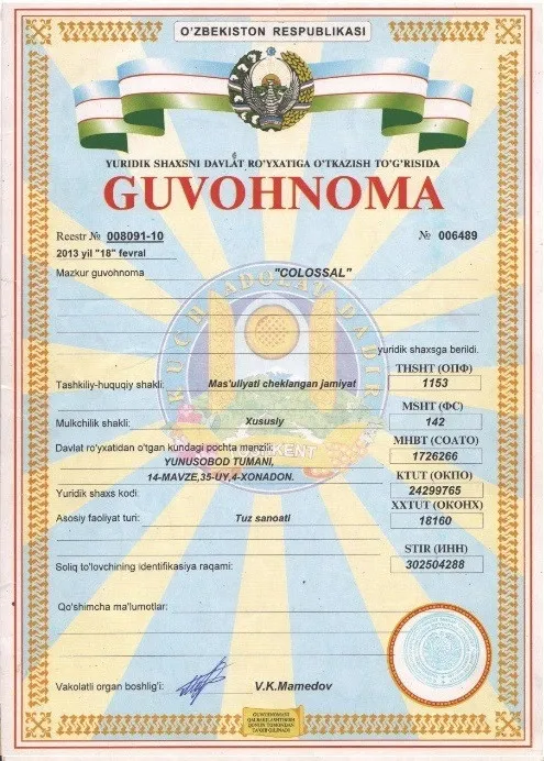 Osh tuzi texnicheskiy tuz ekstra tuz