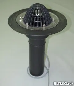 Воронка кровельная с обогревом PLASTFOIL VORTEX D=110 мм, д 350-450мм