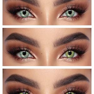 BUTTER CUP GREEN  0.00 Цветные ЗЕЛЕНЫЕ контактные линзы, для красоты. 1 Линза