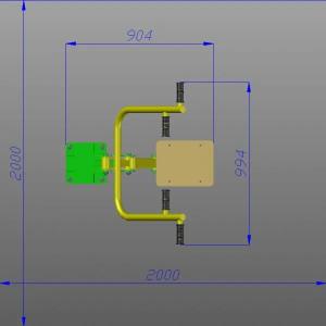 Уличный тренажер «Тяга сверху» Код 3002