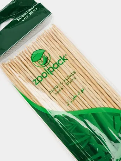 Шпажки для шашлыка (эко шпажки) из бамбука Zoolpack 6" (100)