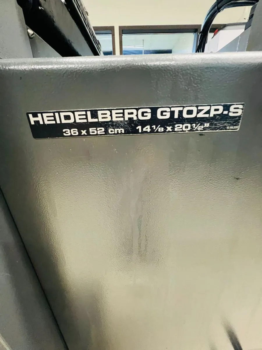 Heidelberg GTOZP52 S ofset bosma mashinasi CP Tronic displeyli