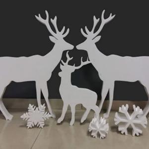 Ko'pikli plastmassadan 2D, 3D yangi yil hajmli raqamlari