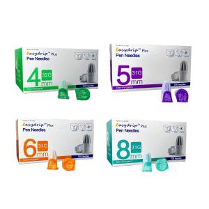 Иглы для инсулиновых шприц-ручек EasyDrip Plus (4мм, 5мм, 6мм, 8мм 32G №100)