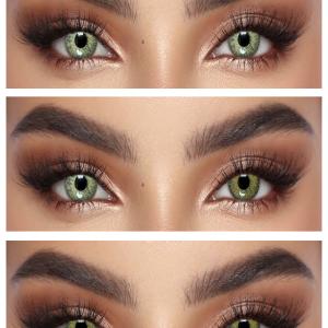 S3-256 L.HAZEL  0.00  Цветные ЖЁЛТЫЕ контактные линзы, для красоты. 1 Линза