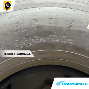 "TRANSMATE" 315/80R22.5 TMD18 22PR 167/164D