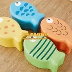 Мягкий детский длинный табурет - Рыбки JMS 039