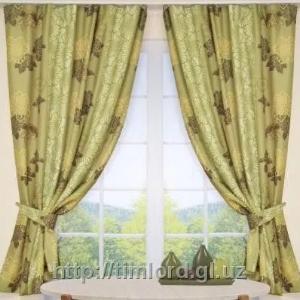 Шторы Оксфорд Элис (зеленые)