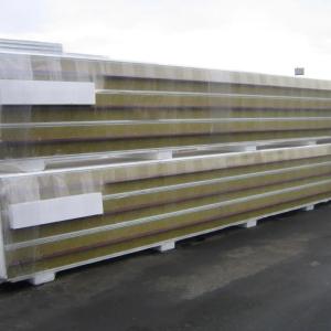 Стеновые сэндвич панели RAL1015 - бежевые , RAL9003  - белые,   толщина 90мм