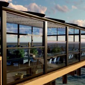 Sürgülü shisha tizimlari "Gilyotin"