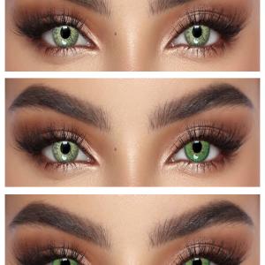 NA-09 GREEN  0.00  Цветные ЗЕЛЕНЫЕ контактные линзы, для красоты. 1 Линза