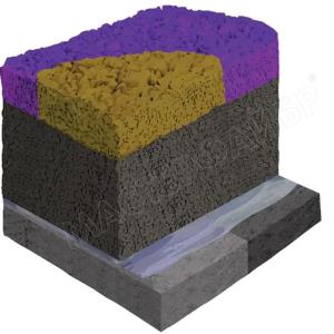 Резиновое двуслойное бесшовное напольное покрытие СЭНДВИЧ ВИВИГАМ