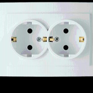 Розетка двойная (2-местная) с заземлением