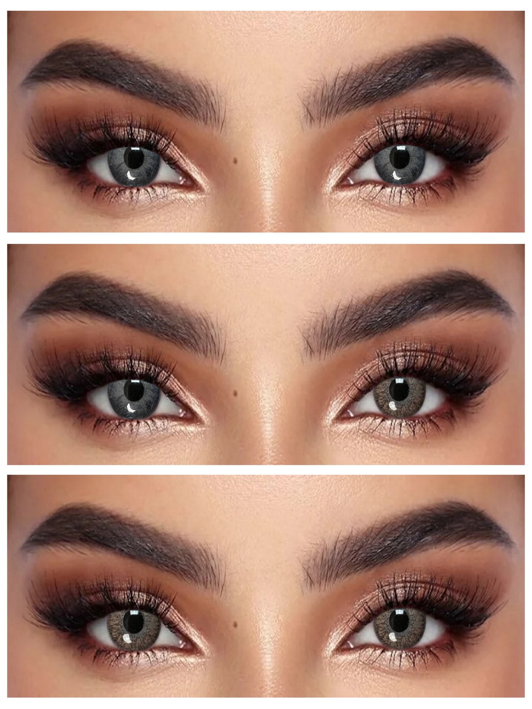 S2-332 BROWN 0.00 Rangli QO‘NG‘IR linzalari, go‘zallik uchun. 1 dona linza