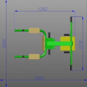 Уличный тренажер «Стойка силовая с твистером» Код 3015