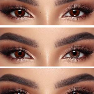 ANUNA BROWN 0.00 2PS с Каплей Цветные КАРИЕ линзы, 2 Линзы+Капли для глаз в Подарок.
