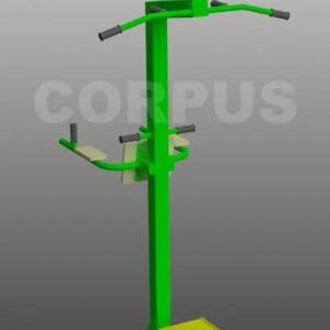 Уличный тренажер «Стойка силовая с твистером» Код 3015