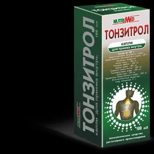 Тонзитрол капли для приёма внутр 100 мл