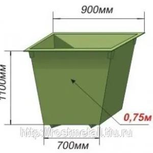 урны для бытовых отходов 1000 литровые
