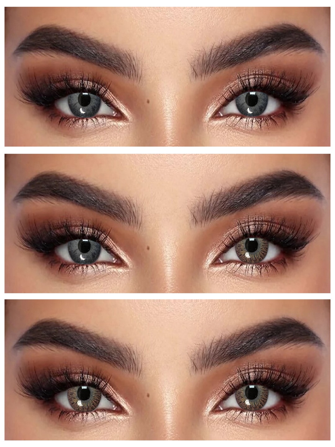 S3-322 BROWN 0.00 Rangli QO‘NG‘IR linzalari, go‘zallik uchun. 1 dona linza